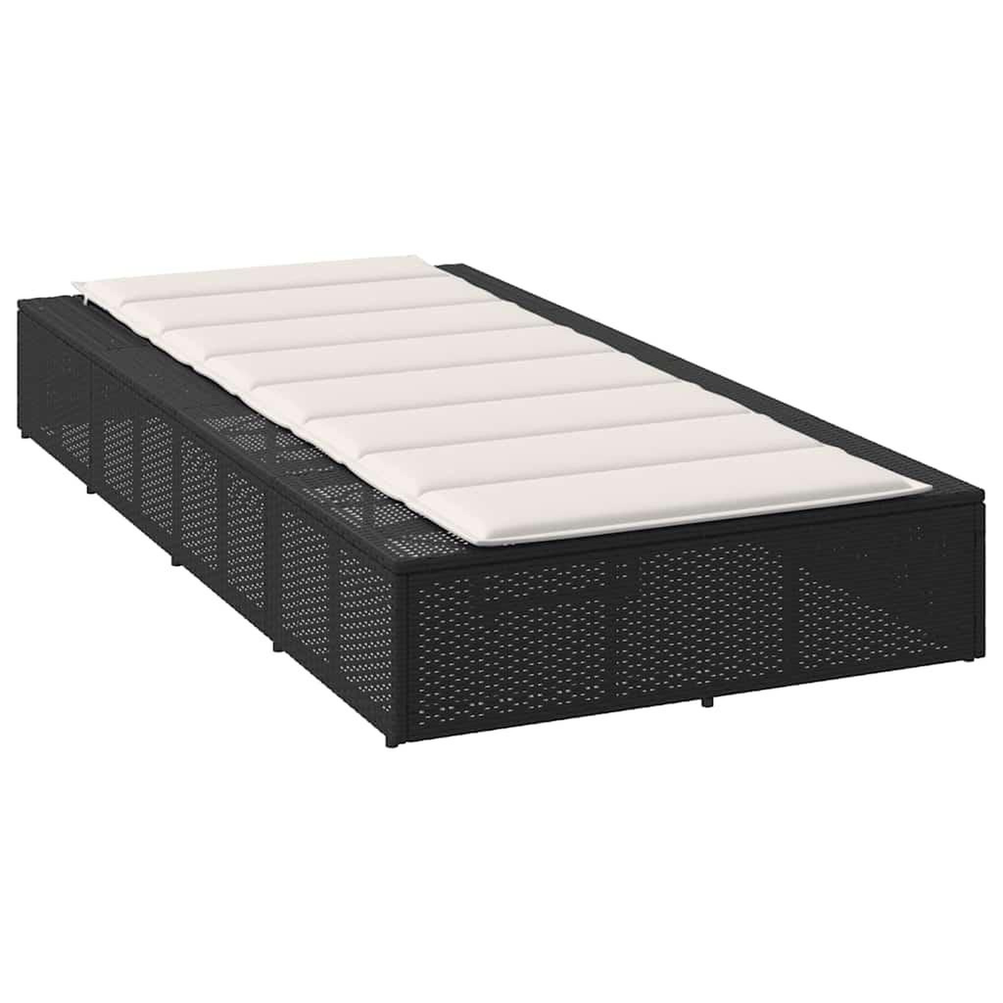 Voir la diapositive 5 : VIDAXL Transat avec coussin flottant noir resine tressee