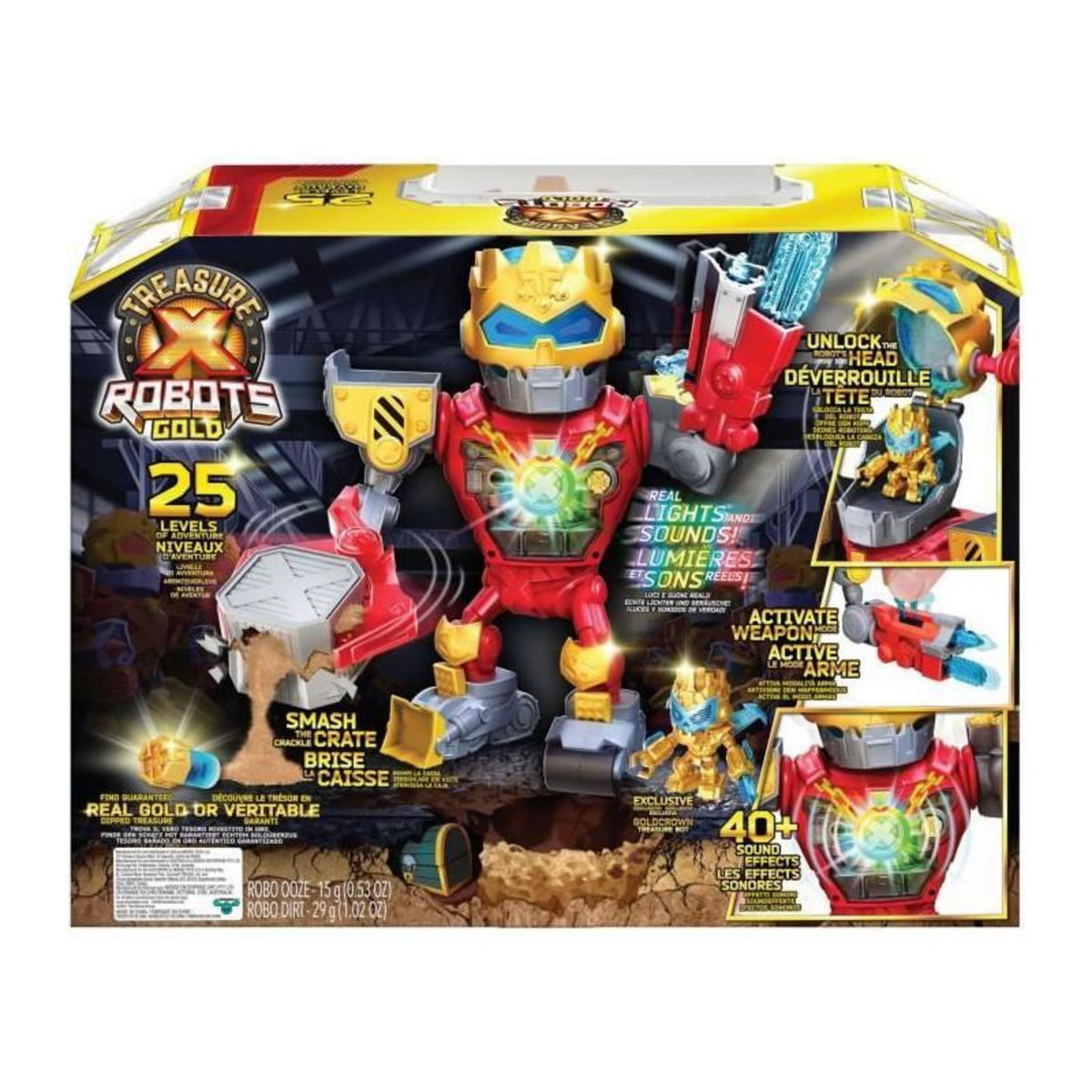 MOOSE TOYS Robot Trésor X - MOOSE TOYS - Méga Robot Trésor X - 30 cm - Rouge - Pile - Enfant