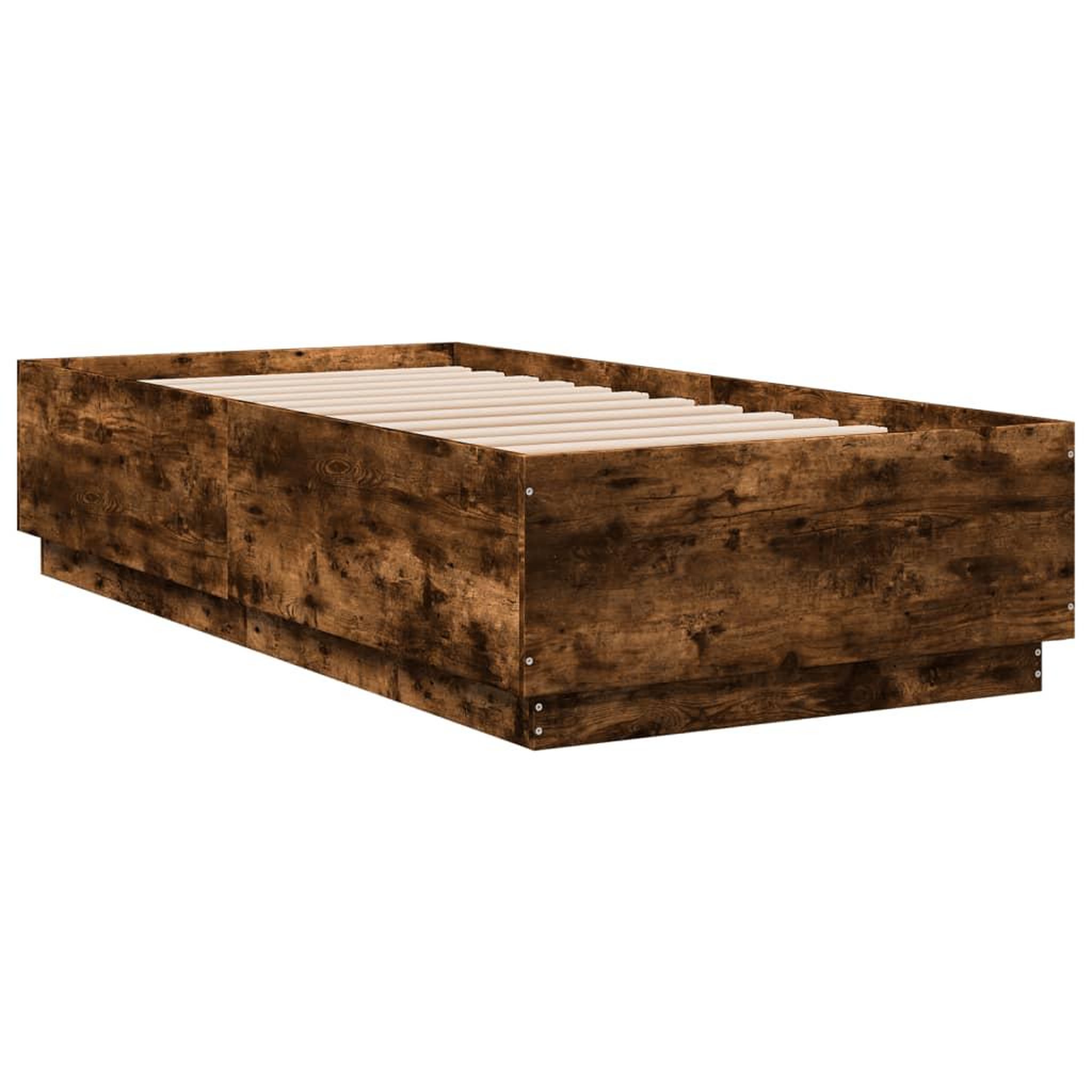 Voir la diapositive 3 : VIDAXL Cadre de lit sans matelas chene fume 75x190 cm