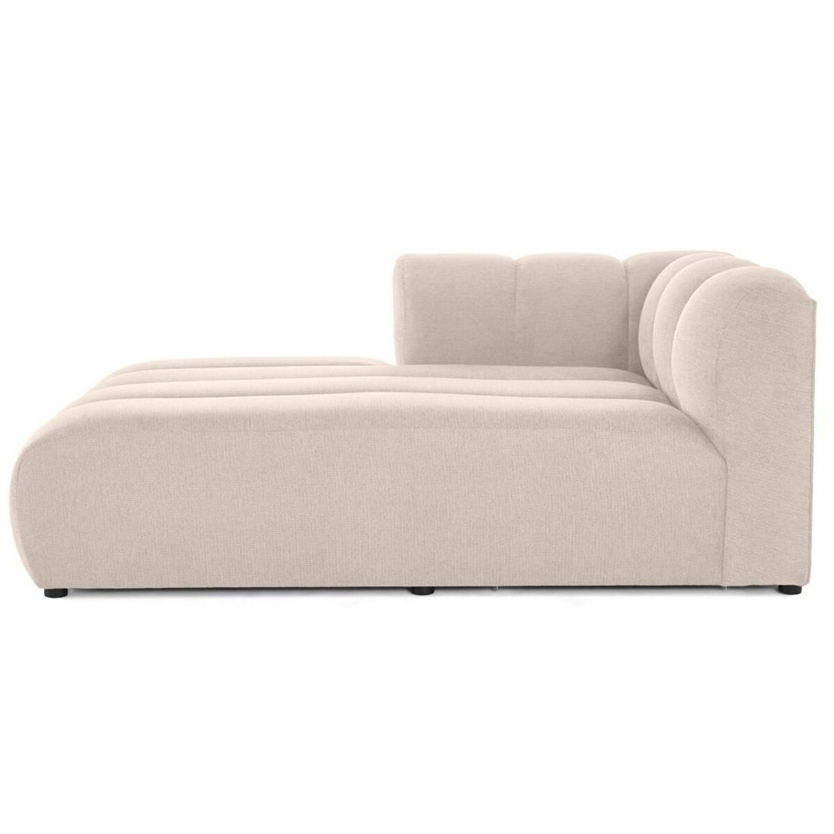 LISA DESIGN Debbie - module d'assise méridienne gauche en tissu texturé