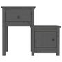 Voir la diapositive 5 : VIDAXL Tables de chevet 2 pcs Gris 79,5x38x65,5 cm Bois de pin massif