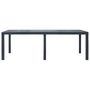 Voir la diapositive 2 : VIDAXL Table de jardin Anthracite 220x90x72 cm Plastique Aspect rotin