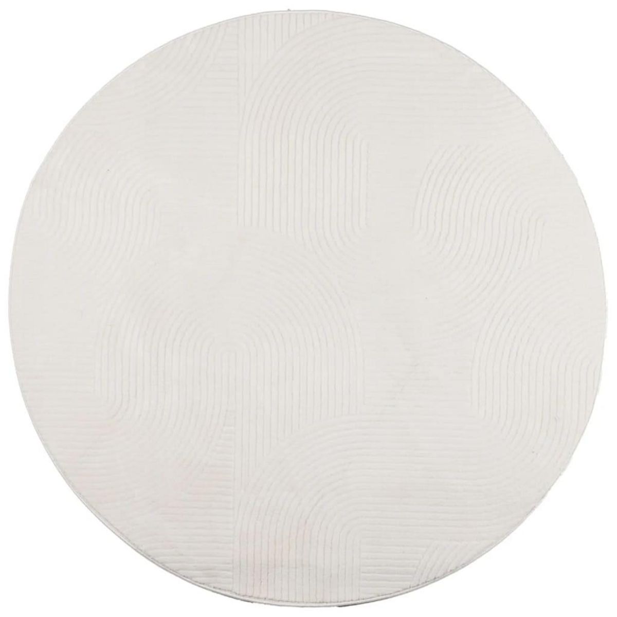 VIDAXL Tapis IZA poils courts style scandinave creme Ø 100 cm