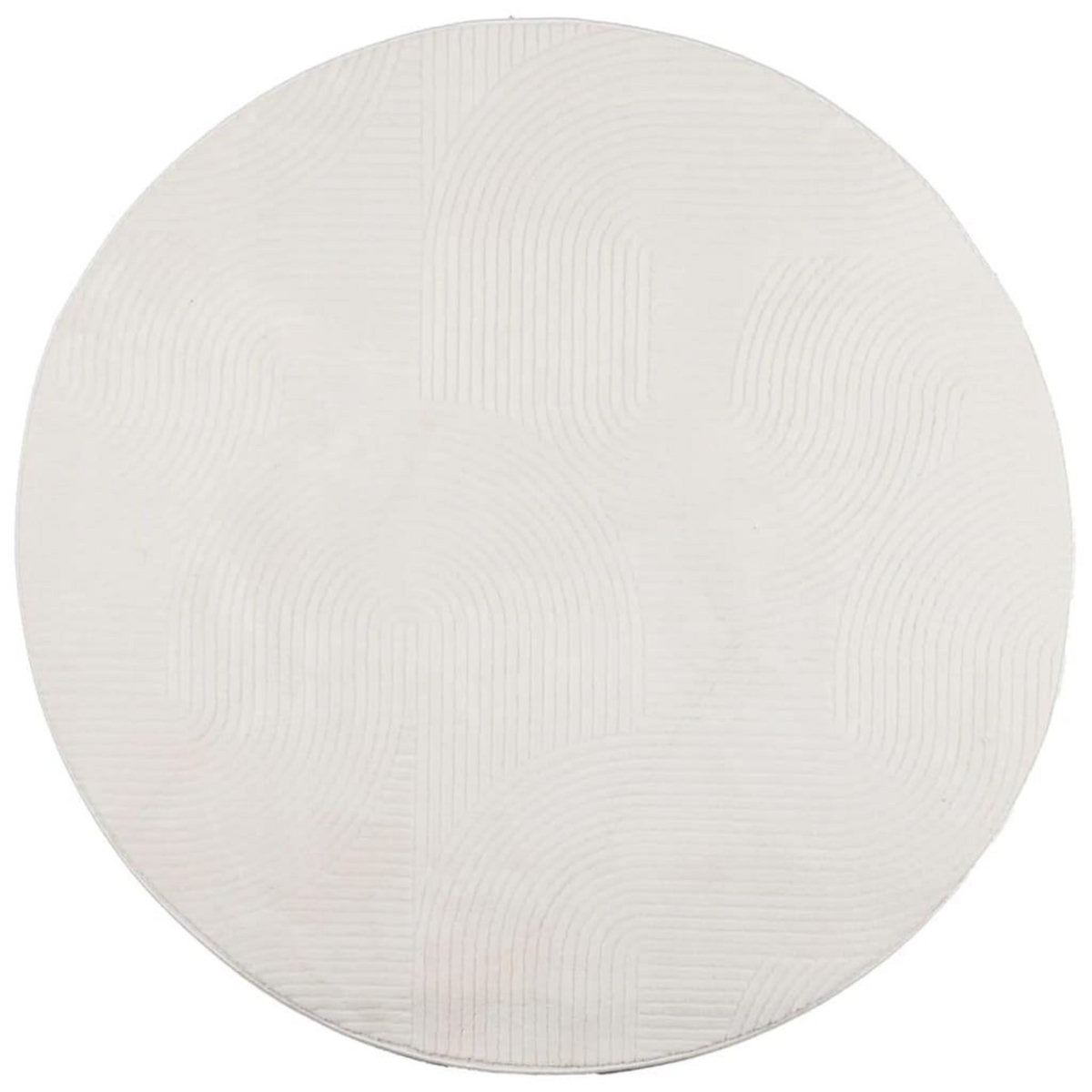 VIDAXL Tapis IZA poils courts style scandinave creme Ø 100 cm
