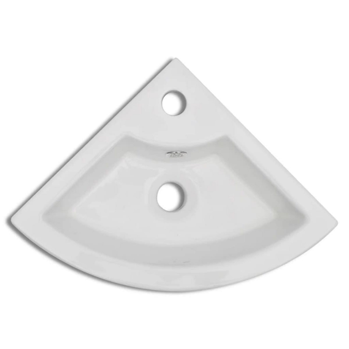 VIDAXL Lavabo avec trou de trop-plein 45x32x12,5 cm Blanc