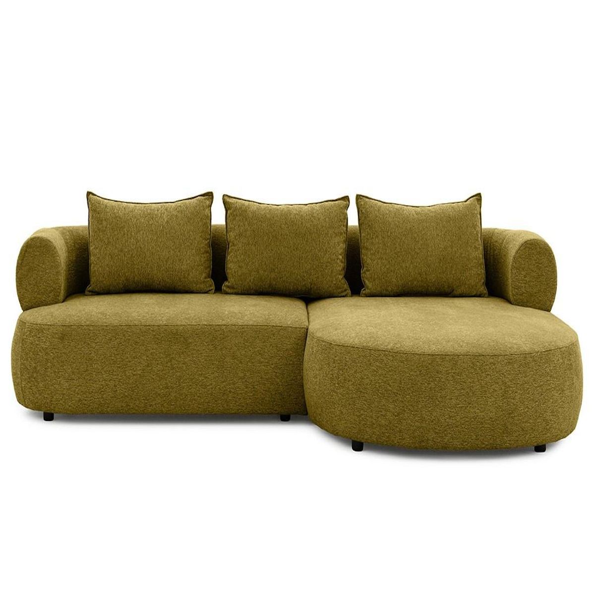 LISA DESIGN Angela - canapé d'angle droit 4 places en velours texturé