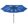 Voir la diapositive 2 : VIDAXL Parasol de jardin avec lumieres LED et mat en metal bleu azure