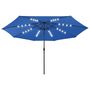 Voir la diapositive 2 : VIDAXL Parasol de jardin avec lumieres LED et mat en metal bleu azure