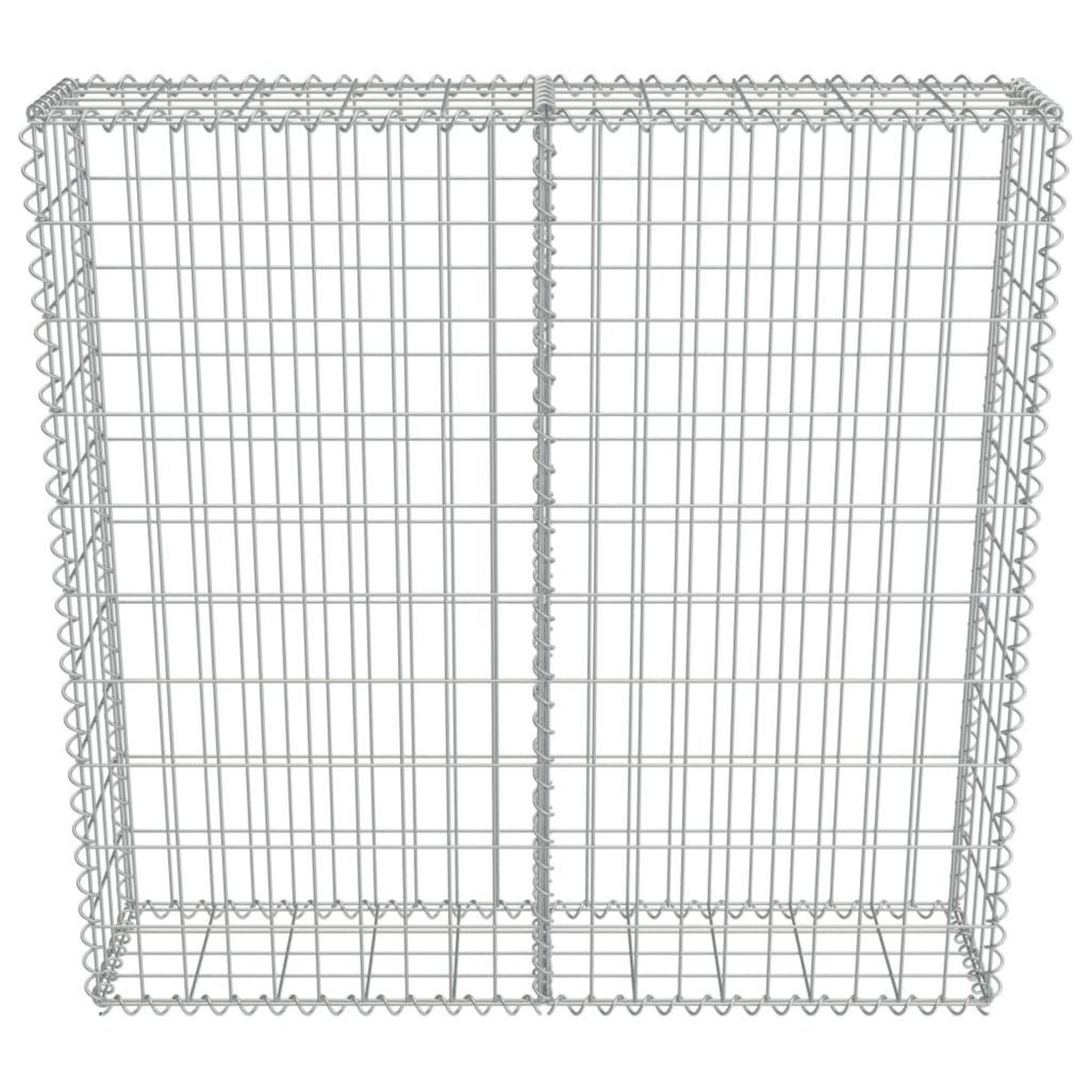 VIDAXL Mur a gabion avec couvercles Acier galvanise 100x20x100 cm