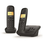 GIGASET Téléphone sans fil duo dect noir avec répondeur - al170a duo noir