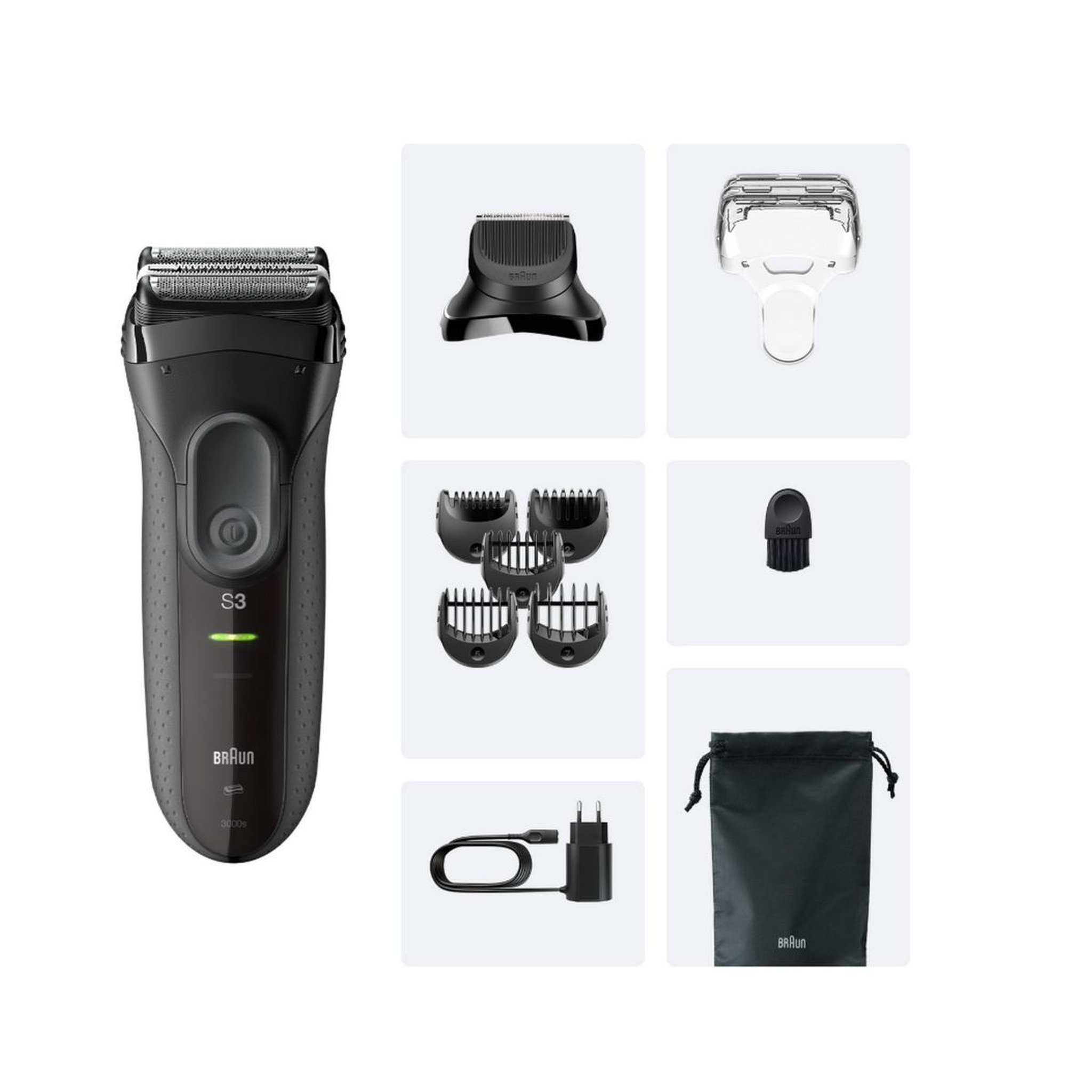 BRAUN Rasoir électrique rechargeable - 3000bt