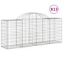 Voir la diapositive 2 : VIDAXL Paniers a gabions arques 13 pcs 200x50x80/100 cm Fer galvanise