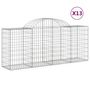 Voir la diapositive 2 : VIDAXL Paniers a gabions arques 13 pcs 200x50x80/100 cm Fer galvanise