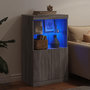 Voir la diapositive 5 : VIDAXL Buffet avec lumieres LED sonoma gris 60,5x37x100 cm