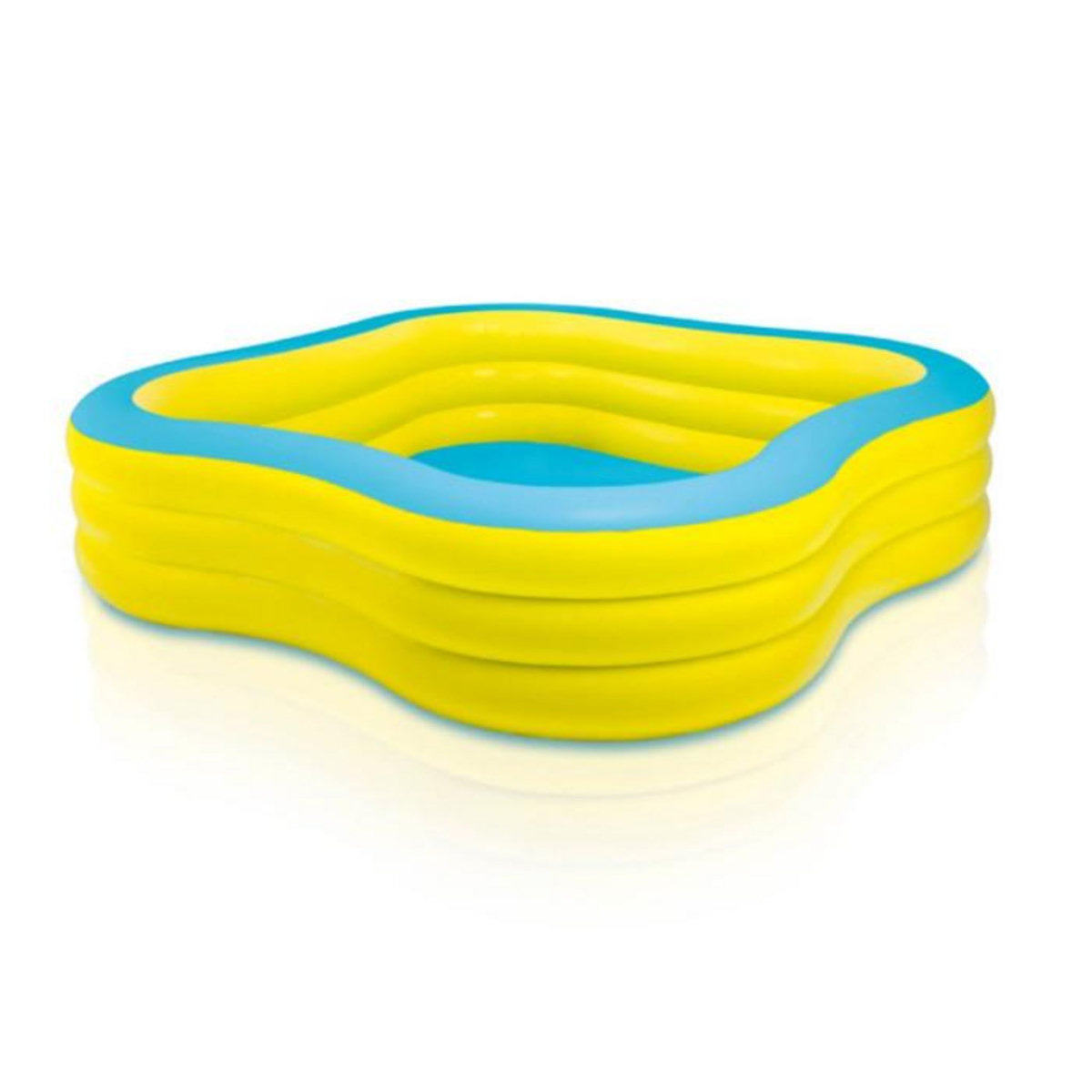 INTEX Piscine Gonflable Carrée  Hublot  Jaune