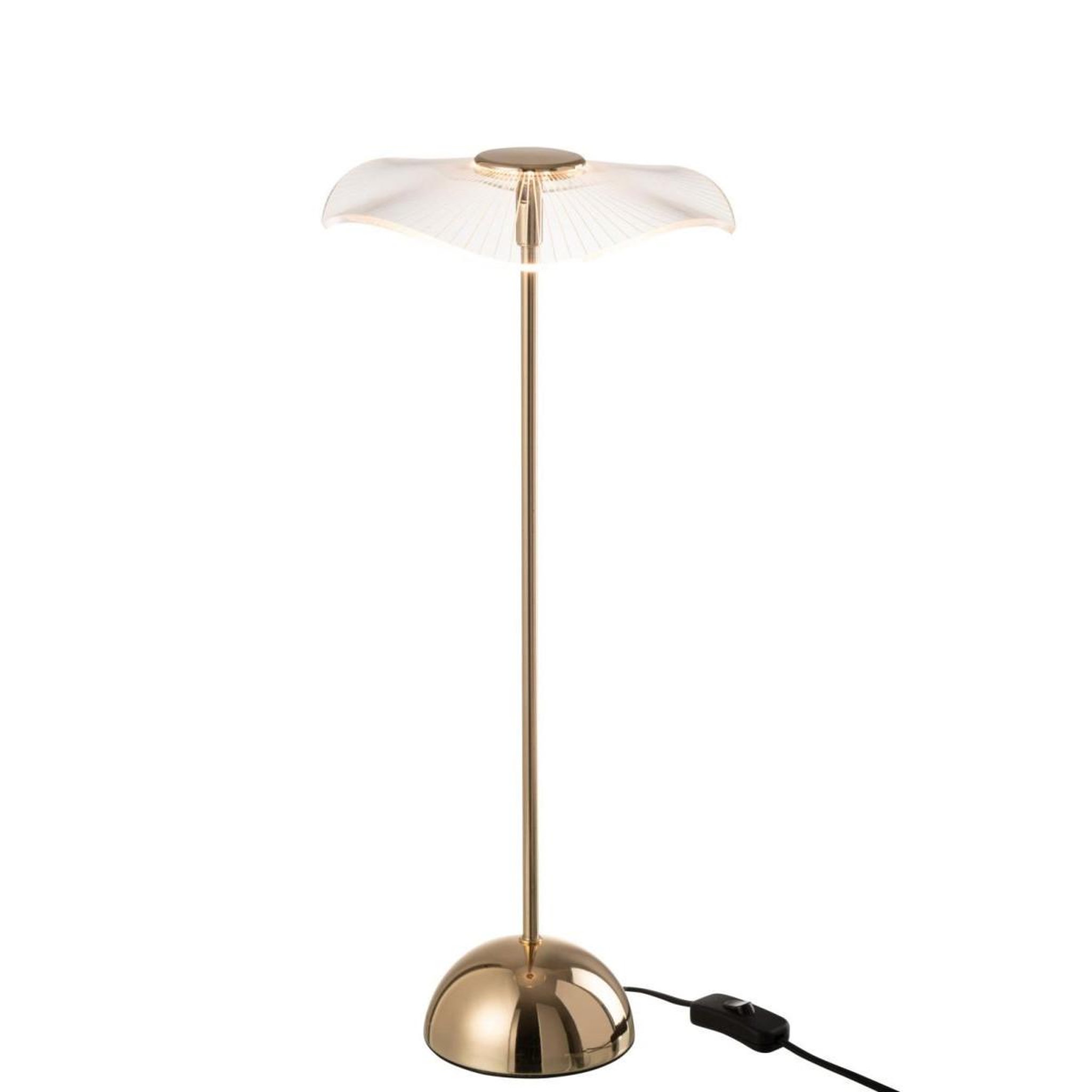 Voir la diapositive 3 : J-LINE Lampe à poser fleur à led en métal  lela  50cm or