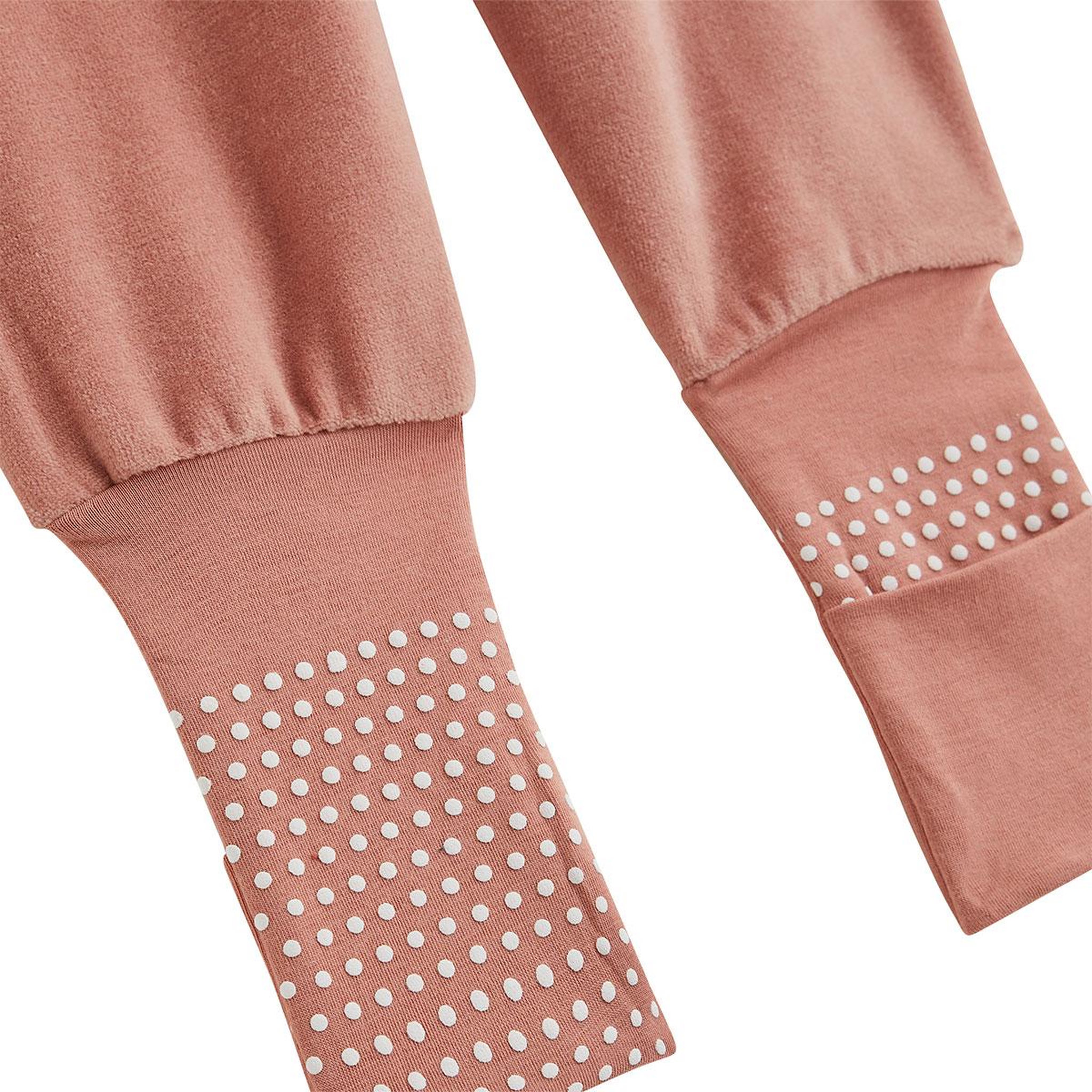 Voir la diapositive 4 : PETIT BEGUIN Pyjama bébé 2 pièces en velours à pieds retroussables Cléo