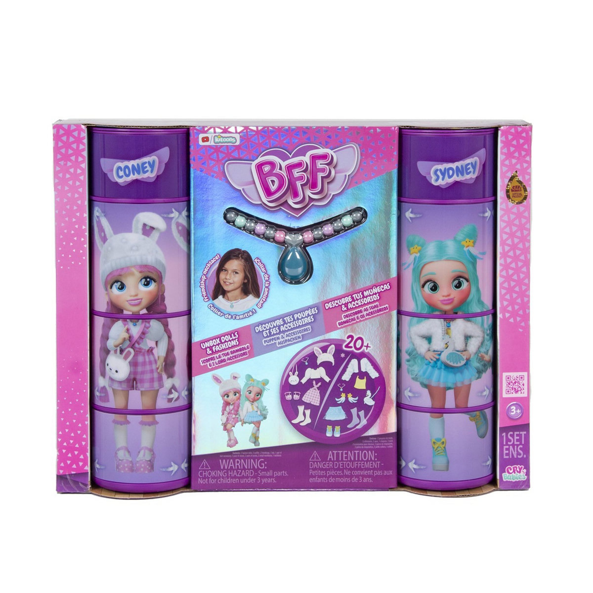 IMC TOYS Cry Babies BFF Pack 2 poupées - Coney et Sidney