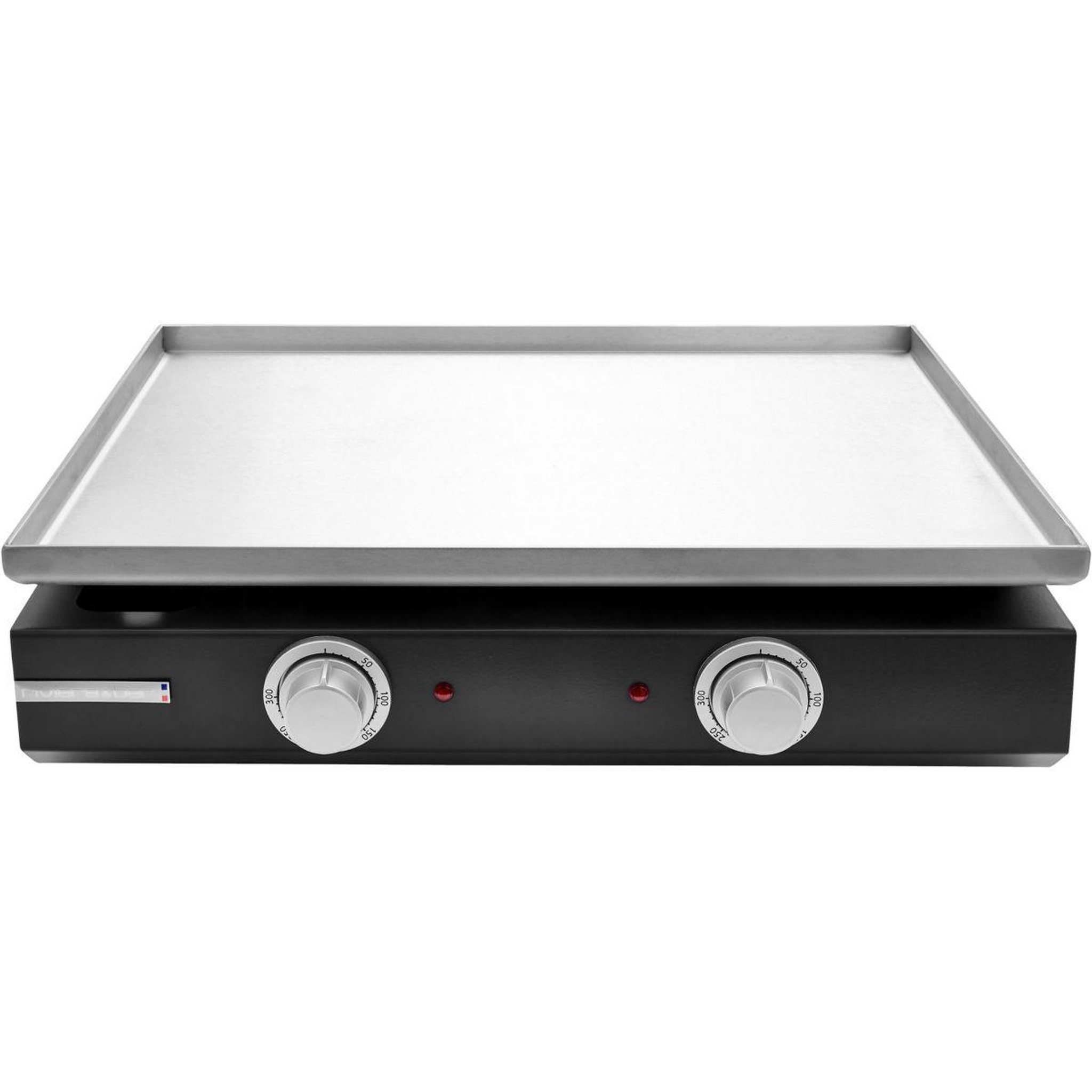Voir la diapositive 2 : Riviera & Bar Plancha électrique QPL1230 inox 2 brûleurs à poser, 55x40 cm