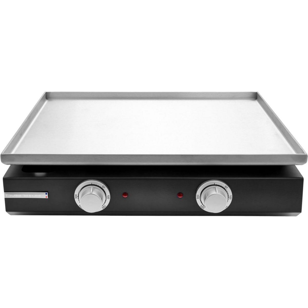 Riviera & Bar Plancha électrique QPL1230 inox 2 brûleurs à poser, 55x40 cm