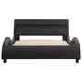 VIDAXL Cadre de lit avec LED Noir Similicuir 90x200 cm