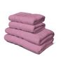 Voir la diapositive 1 : LOVELY HOME Lot de 4 serviettes - LOVELY HOME - 2 Serviettes 50 x 100 cm + 2 Draps de douche 70 x 140 cm - Rose