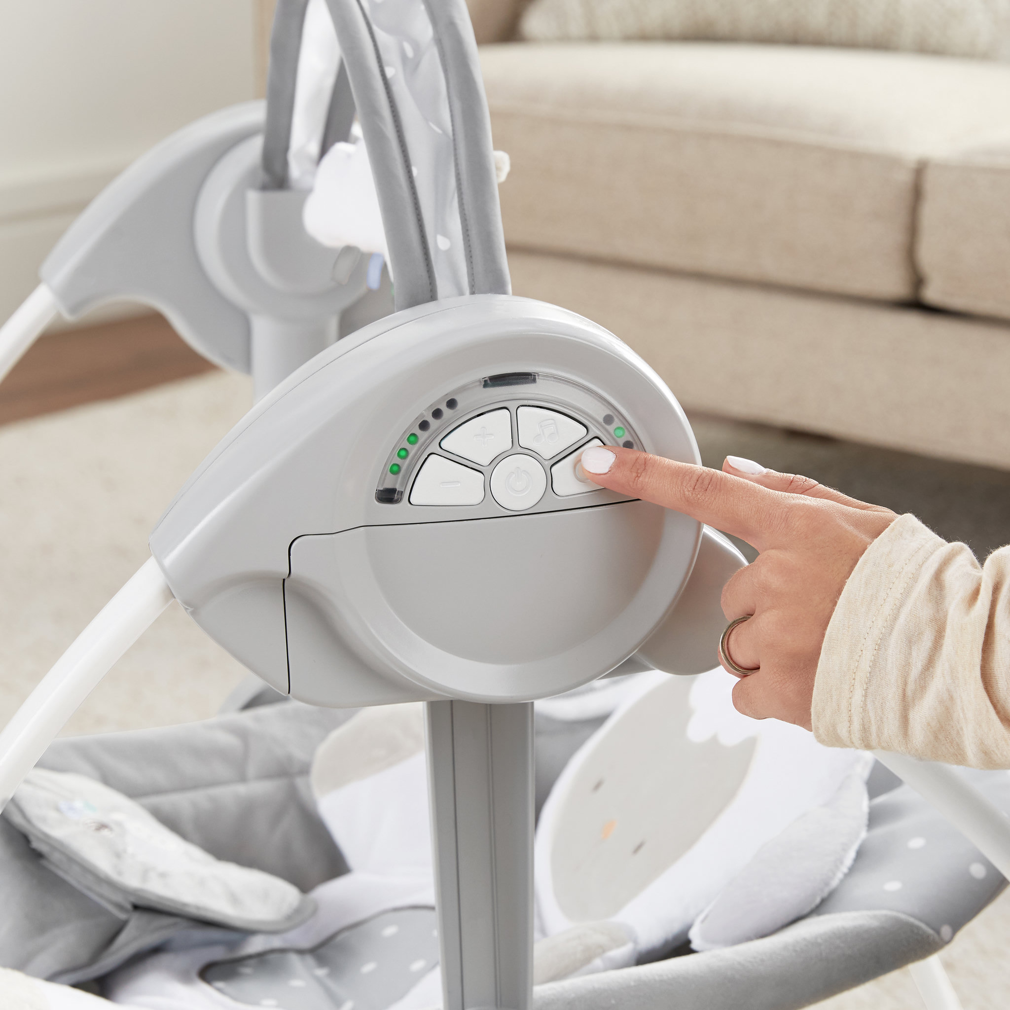 Voir la diapositive 4 : Ingenuity Balancelle portable Agneau câlin