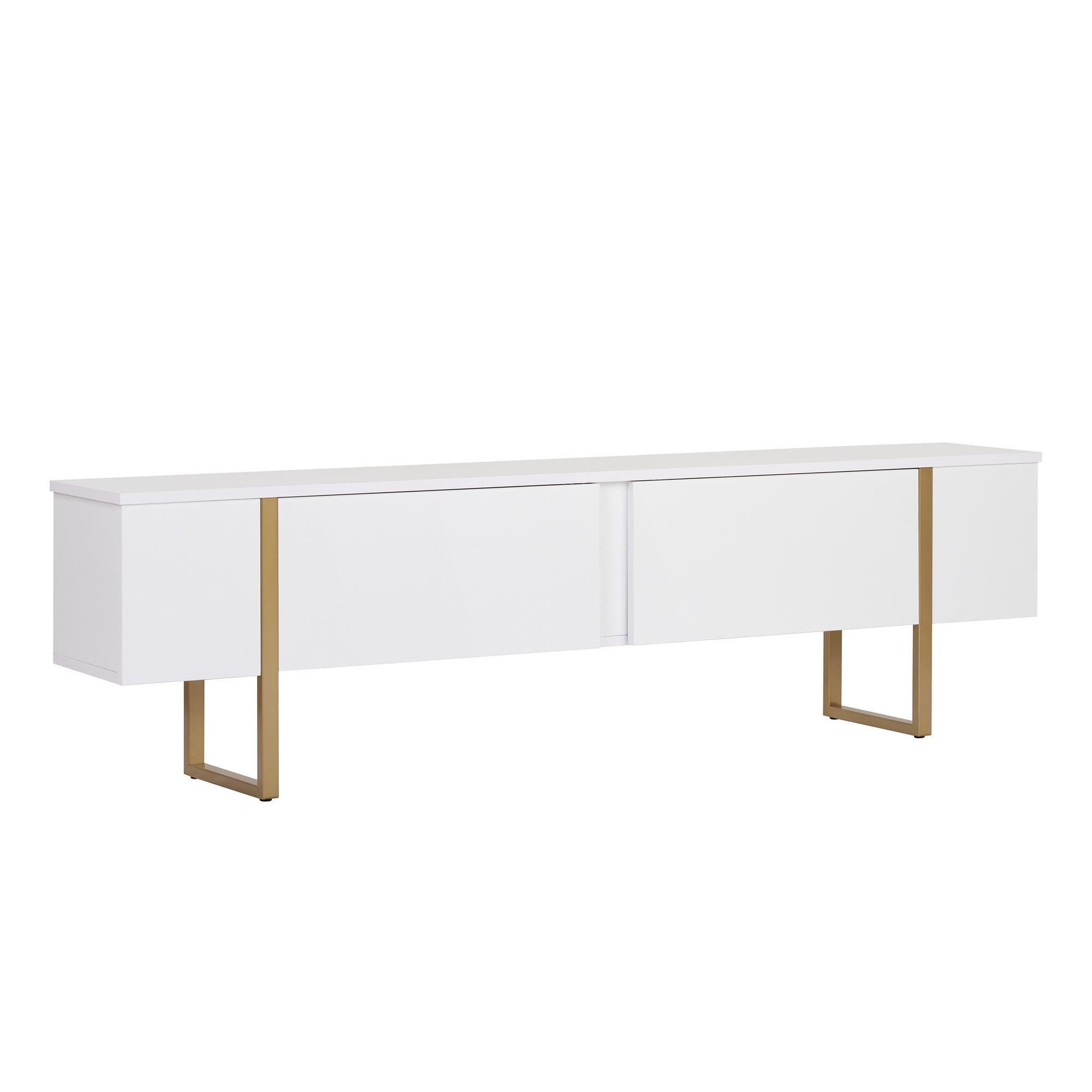 Habitat et Jardin Meuble tv en bois  onera  - 180 x 30 x 50 cm - blanc / or