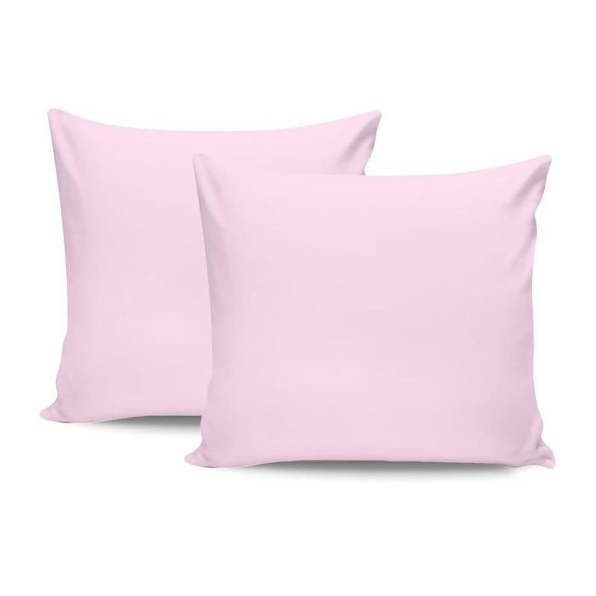 Voir la diapositive 4 : GENERIQUE Parure de lit - 1 housse de couette 220 x 240 cm + 2 taies d'oreiller 60 x 60 cm - Satiné 100% coton - Rose