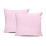 Voir la diapositive 4 : GENERIQUE Parure de lit - 1 housse de couette 220 x 240 cm + 2 taies d'oreiller 60 x 60 cm - Satiné 100% coton - Rose