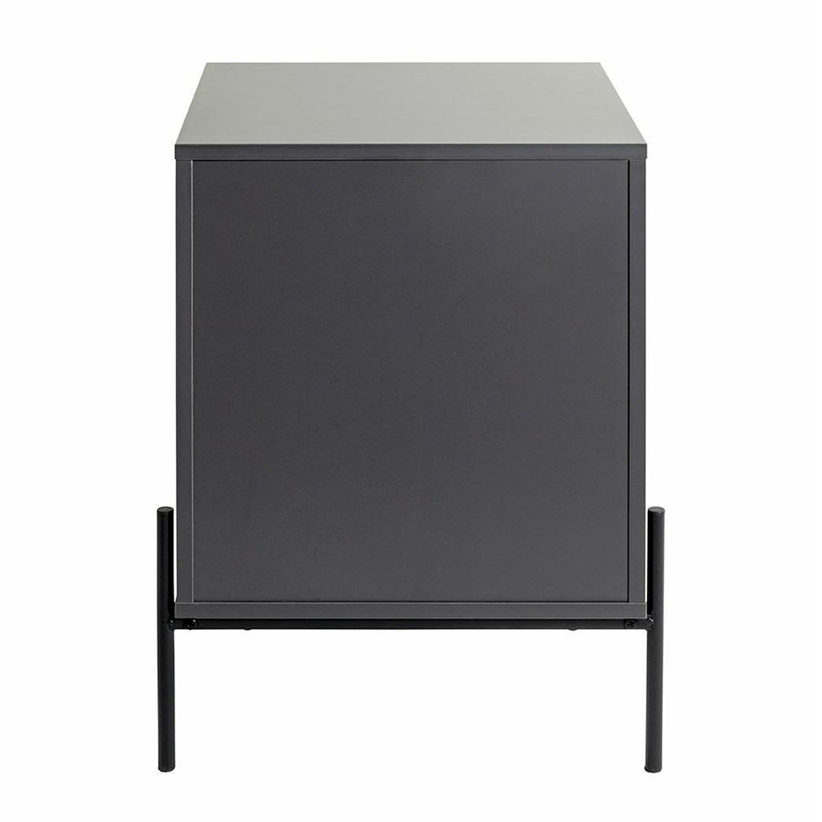 Paris Prix Table de Chevet 1 Tiroir  Ali  60cm Anthracite & Naturel