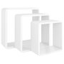 Voir la diapositive 4 : VIDAXL Etageres murales sous forme de cube 3 pcs Blanc MDF