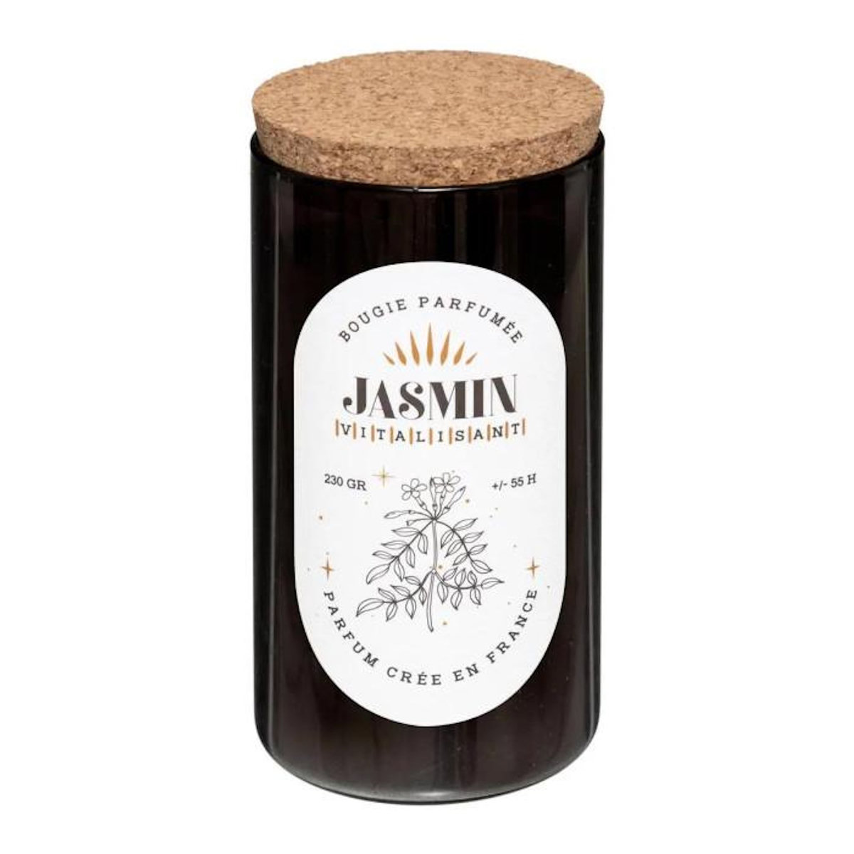 COMPTOIR DE LA BOUGIE Bougie Parfumée en Verre  Snow  230g Jasmin
