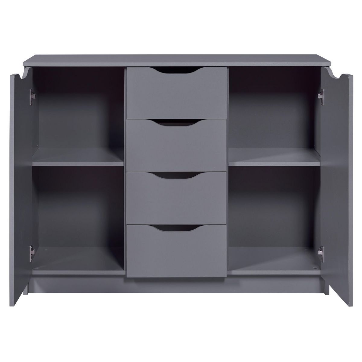 Commode meuble de rangement 2 portes 4 tiroirs  FALONE