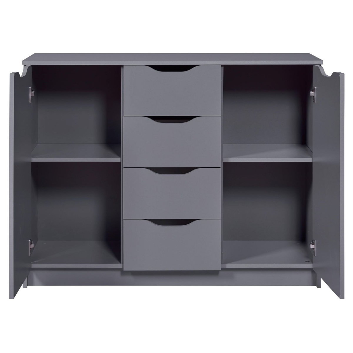 Commode meuble de rangement 2 portes 4 tiroirs  FALONE