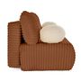 Voir la diapositive 6 : BEST MOBILIER Marvin - canapé 3 places convertible et coffre en fausse fourrure côtelée avec 2 coussins boule inclus