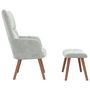 Voir la diapositive 4 : VIDAXL Chaise de relaxation avec repose-pied Gris clair Velours