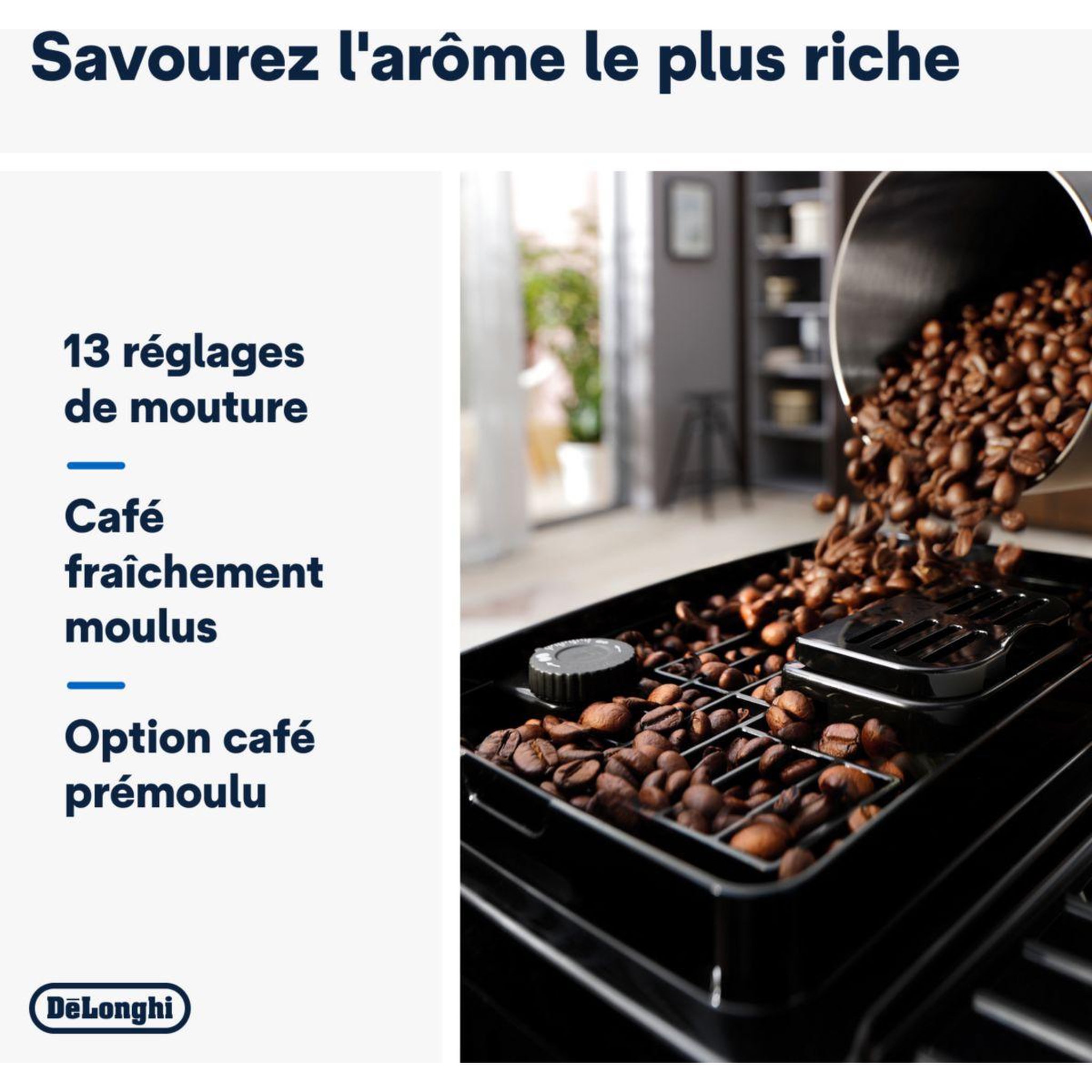 Voir la diapositive 4 : DELONGHI Expresso broyeur feb22.82.sb magnifica start argent