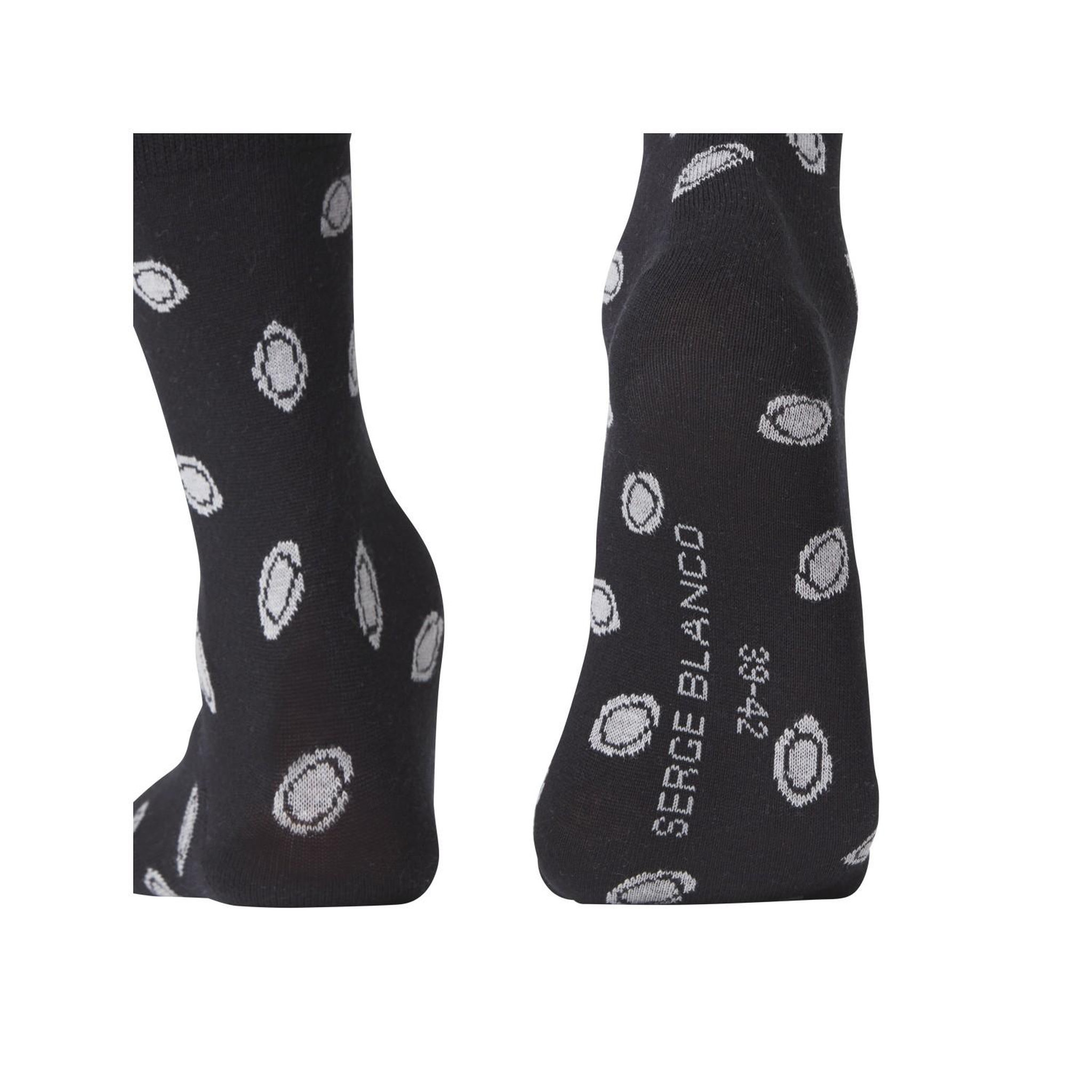 Voir la diapositive 3 : SERGE BLANCO Lot de 6 paires de chaussettes de ville coton homme