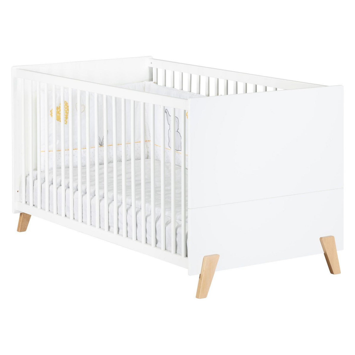 BABY PRICE  Lit bébé évolutif Little Big Bed 140x70cm JOY coloris naturel  