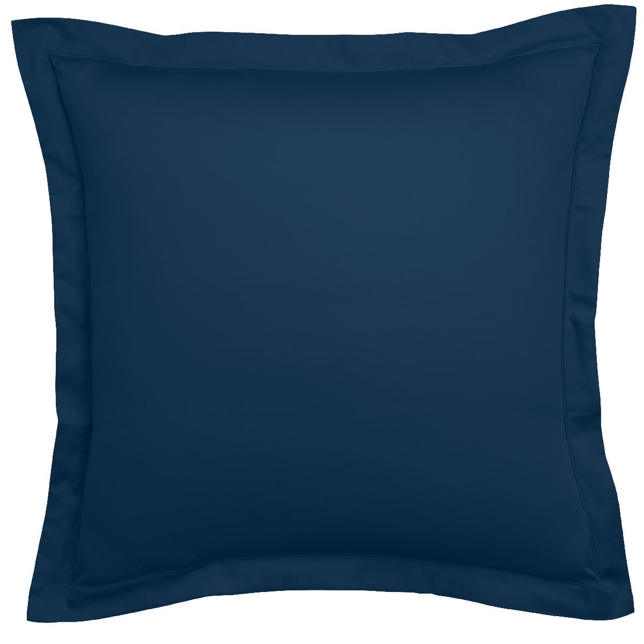 DODO Taie d'oreiller harmonie satin de coton coloris marine. Coloris disponibles : Bleu