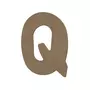  Lettre majuscule Q en bois MDF à décorer - 15 cm