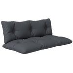 OUTSUNNY Ensemble de 2 coussins d'extérieur assise dossier canapé gris