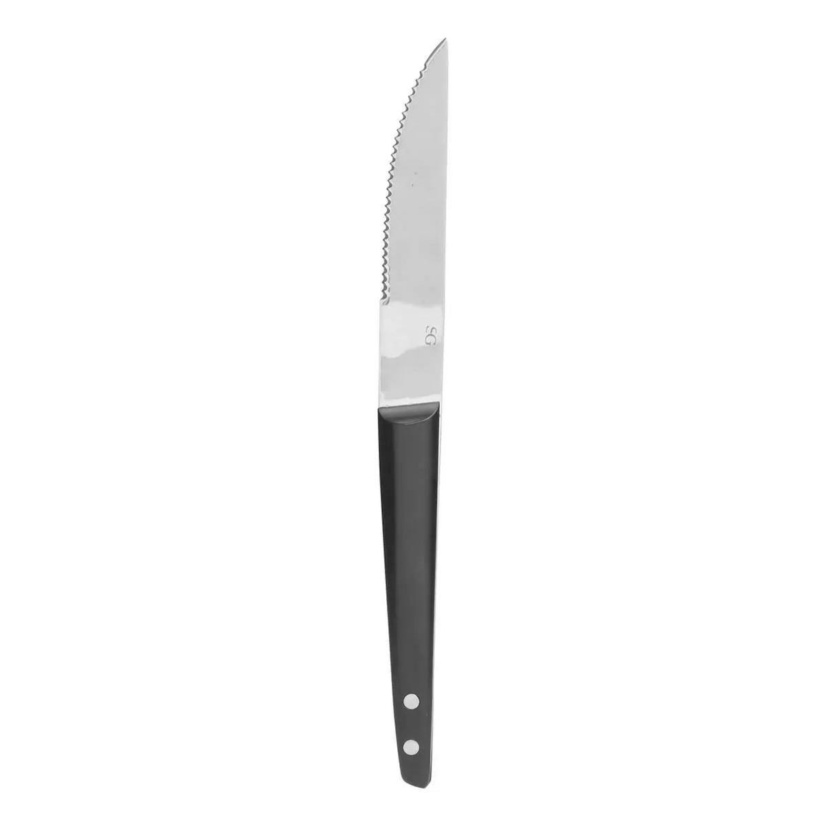 SECRET DE GOURMET Lot de 4 Couteaux à Steak  Elégance  22cm Noir