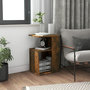 Voir la diapositive 1 : VIDAXL Table d'appoint Chene fume 36x30x56 cm Bois d'ingenierie