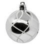 Voir la diapositive 5 : ATMOSPHERA Lot de 25 Boules de Noël  Maison des Couleurs  6cm Argent & Blanc