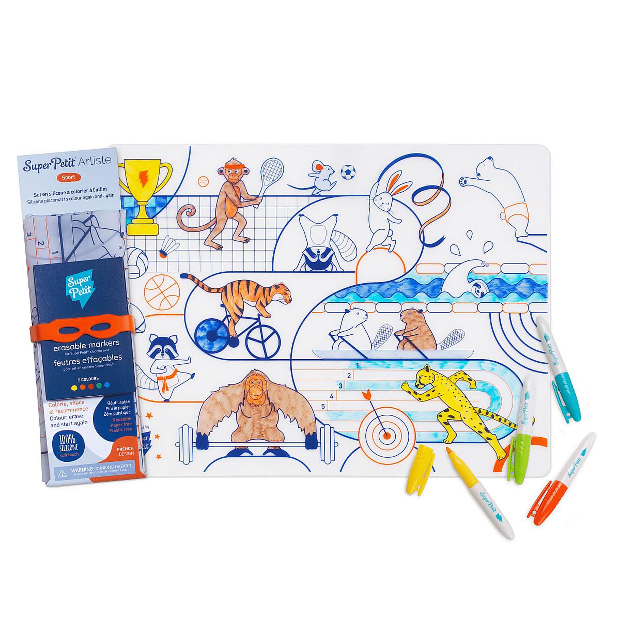 SUPER PETIT set coloriage reutilisable Sport olympique
