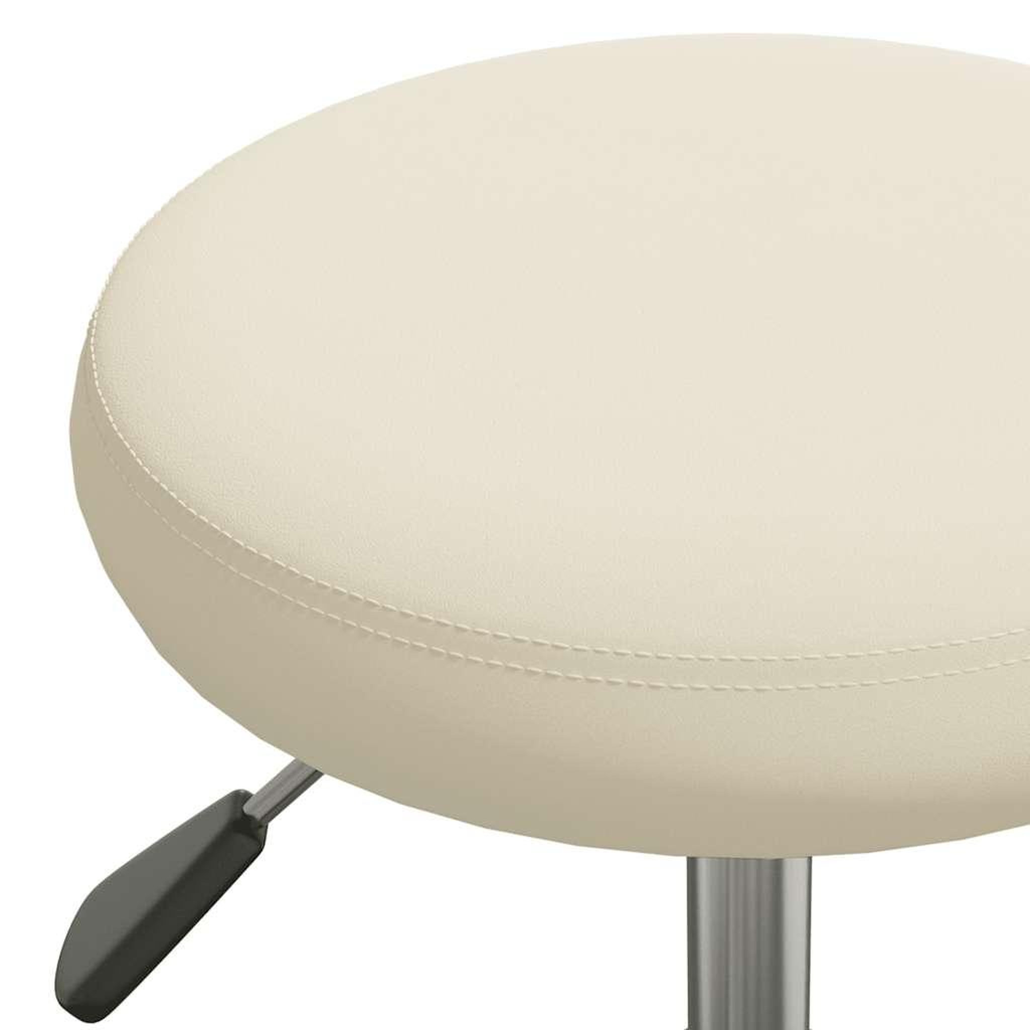 Voir la diapositive 5 : VIDAXL Chaise de bureau pivotante creme velours