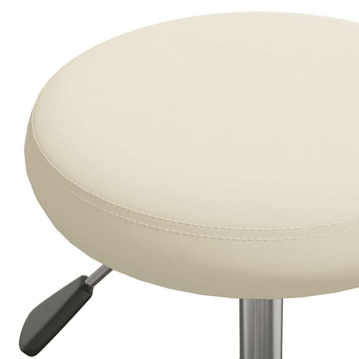 VIDAXL Chaise de bureau pivotante creme velours