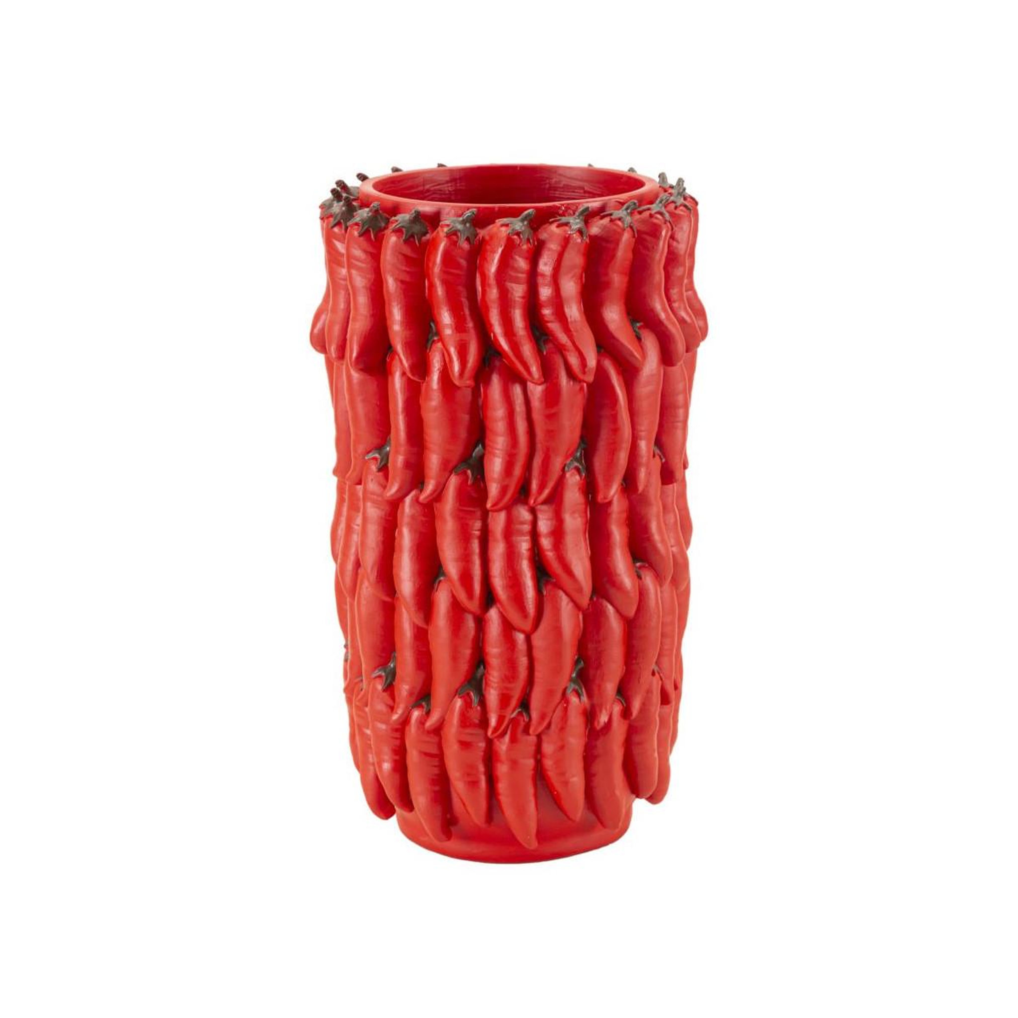 Paris Prix Vase déco piments  chili  34cm rouge